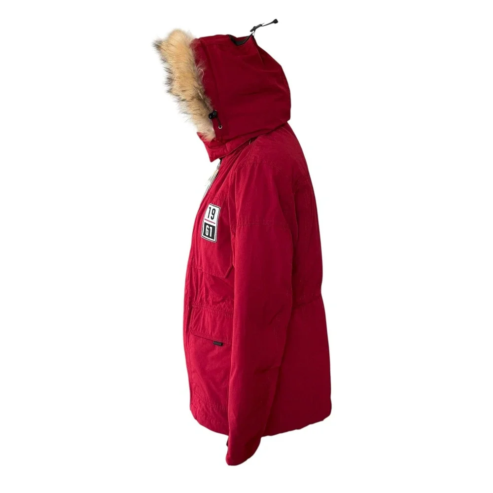 TAPOO Mens Thick Down Coats Fur Windproof Winter Down Parka Jacket Outerwear L‎